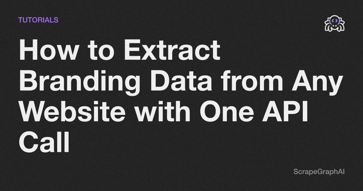 how to extract data from a website with python ☞... Extract Website Branding Data with One API Call